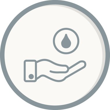 Basit dezenfektan simgesi, vektör illüstrasyonu