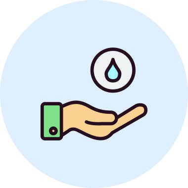 Basit dezenfektan simgesi, vektör illüstrasyonu