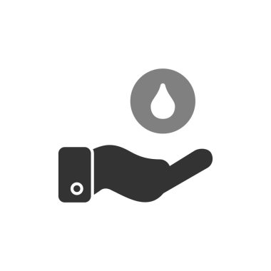 Basit dezenfektan simgesi, vektör illüstrasyonu