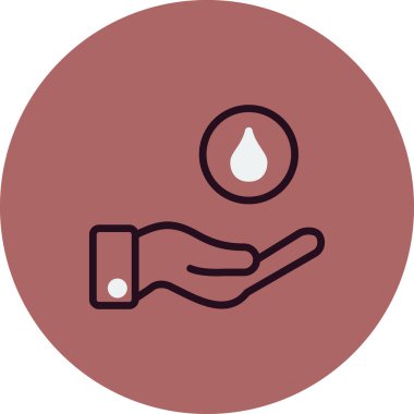 Basit dezenfektan simgesi, vektör illüstrasyonu