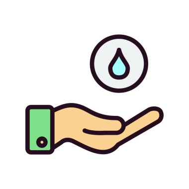 Basit dezenfektan simgesi, vektör illüstrasyonu