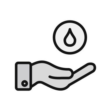 Basit dezenfektan simgesi, vektör illüstrasyonu