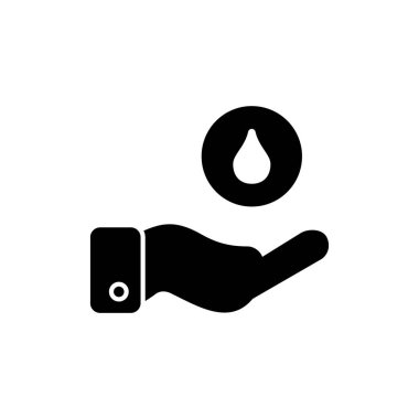 Basit dezenfektan simgesi, vektör illüstrasyonu