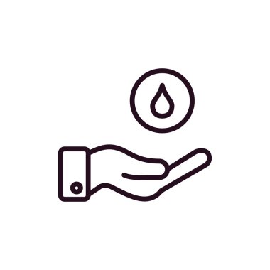 Basit dezenfektan simgesi, vektör illüstrasyonu