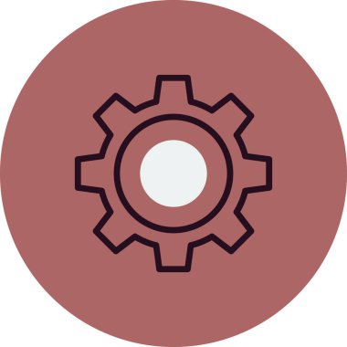 Ayarlar basit simgesini, vektör çizim