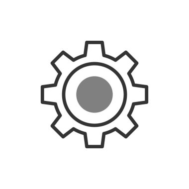 Ayarlar basit simgesini, vektör çizim