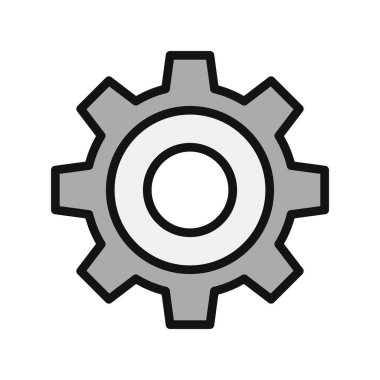 Ayarlar basit simgesini, vektör çizim