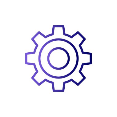 Ayarlar basit simgesini, vektör çizim