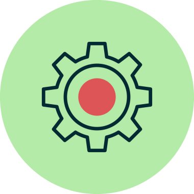 Ayarlar basit simgesini, vektör çizim