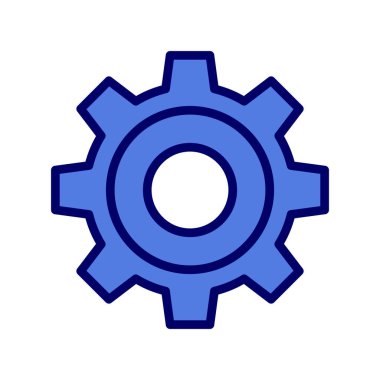 Ayarlar basit simgesini, vektör çizim