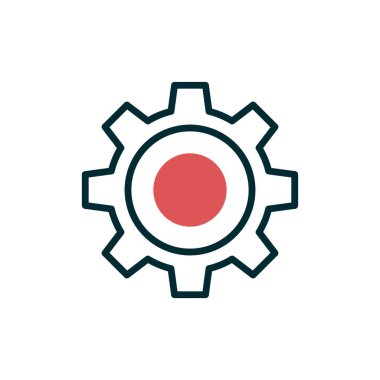 Ayarlar basit simgesini, vektör çizim