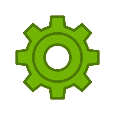 Ayarlar basit simgesini, vektör çizim