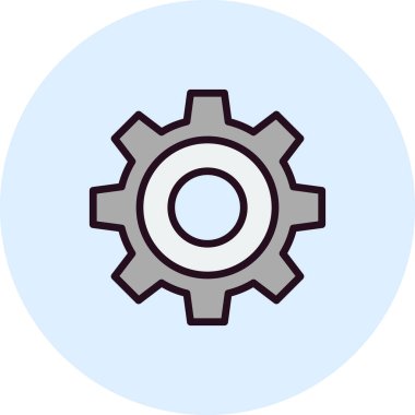 Ayarlar basit simgesini, vektör çizim