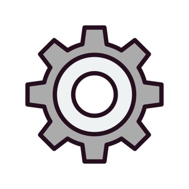 Ayarlar basit simgesini, vektör çizim