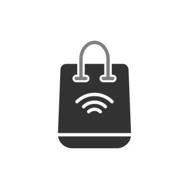 Alışveriş Torbası basit simgesi, vektör illüstrasyonu