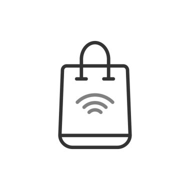 Alışveriş Torbası basit simgesi, vektör illüstrasyonu