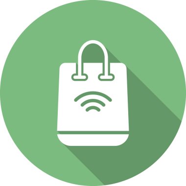 Alışveriş Torbası basit simgesi, vektör illüstrasyonu