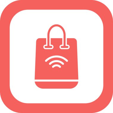 Alışveriş Torbası basit simgesi, vektör illüstrasyonu