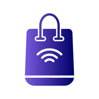 Alışveriş Torbası basit simgesi, vektör illüstrasyonu