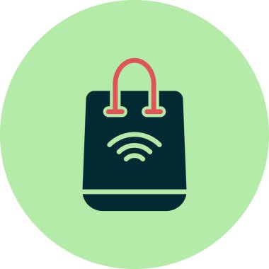 Alışveriş Torbası basit simgesi, vektör illüstrasyonu