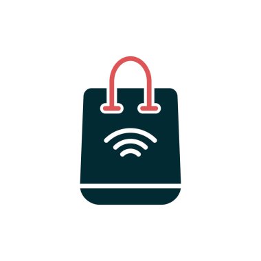 Alışveriş Torbası basit simgesi, vektör illüstrasyonu