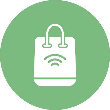 Alışveriş Torbası basit simgesi, vektör illüstrasyonu