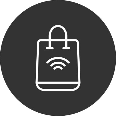 Alışveriş Torbası basit simgesi, vektör illüstrasyonu