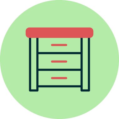 Yan Tablo basit simgesi, vektör illüstrasyonu