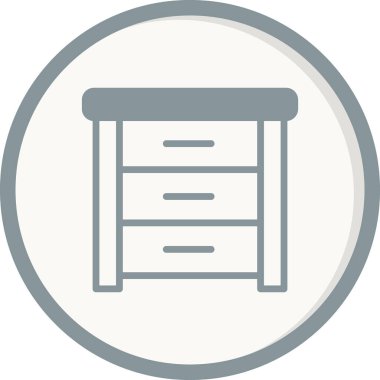 Yan Tablo basit simgesi, vektör illüstrasyonu