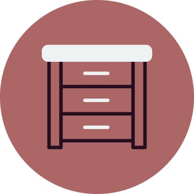 Yan Tablo basit simgesi, vektör illüstrasyonu