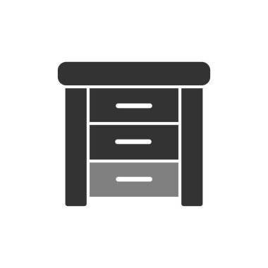 Yan Tablo basit simgesi, vektör illüstrasyonu