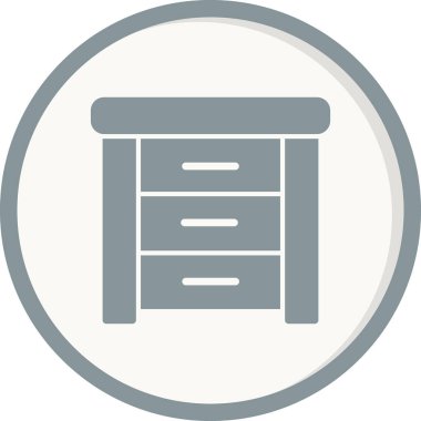 Yan Tablo basit simgesi, vektör illüstrasyonu