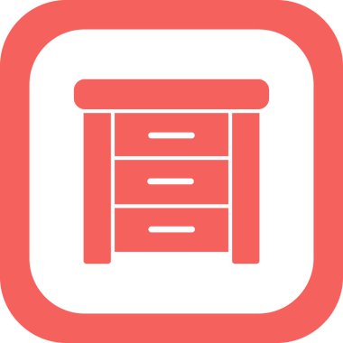 Yan Tablo basit simgesi, vektör illüstrasyonu