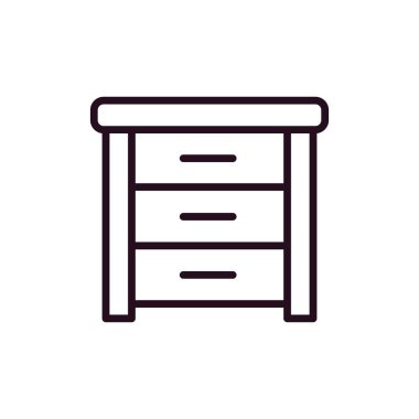 Yan Tablo basit simgesi, vektör illüstrasyonu