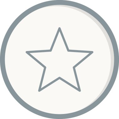 yıldız basit simgesi, vektör çizim