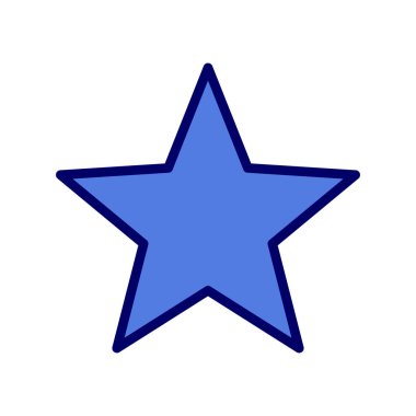 yıldız basit simgesi, vektör çizim