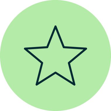 yıldız basit simgesi, vektör çizim