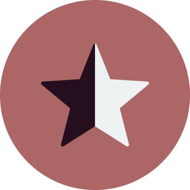 yıldız basit simgesi, vektör çizim