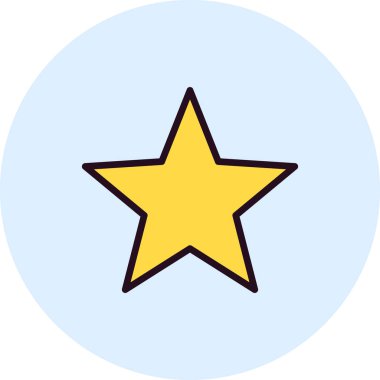 yıldız basit simgesi, vektör çizim