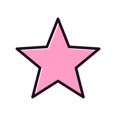 yıldız basit simgesi, vektör çizim