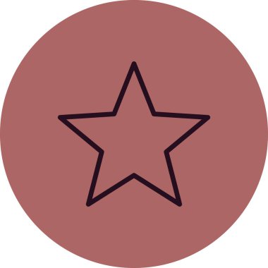 yıldız basit simgesi, vektör çizim