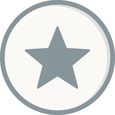 yıldız basit simgesi, vektör çizim