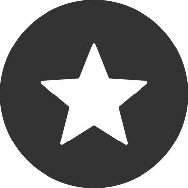 yıldız basit simgesi, vektör çizim