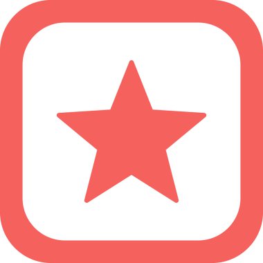 yıldız basit simgesi, vektör çizim