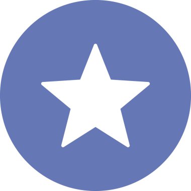 yıldız basit simgesi, vektör çizim