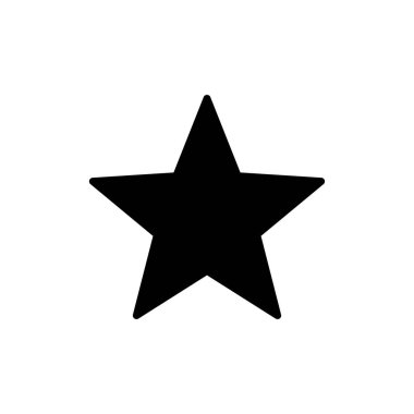 yıldız basit simgesi, vektör çizim