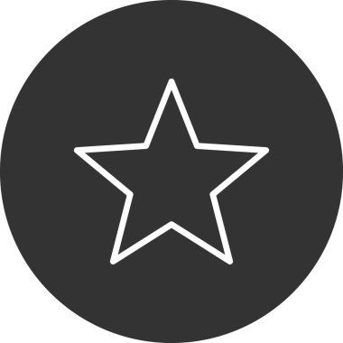 yıldız basit simgesi, vektör çizim