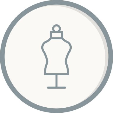 Terzi mankeni basit simge, vektör illüstrasyonu