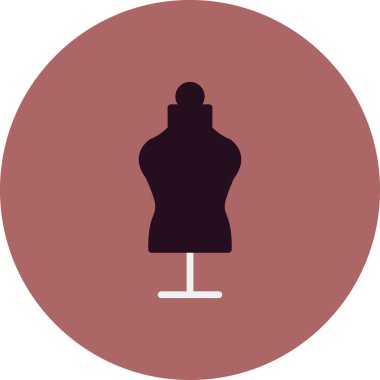 Terzi mankeni basit simge, vektör illüstrasyonu