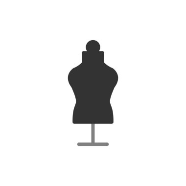 Terzi mankeni basit simge, vektör illüstrasyonu